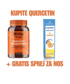 BIVITS QUERCETIN PHOSPOLIPID 250mg (60 TABLETA) + GRATIS SPREJ ZA NOS ZA ALERGIJE