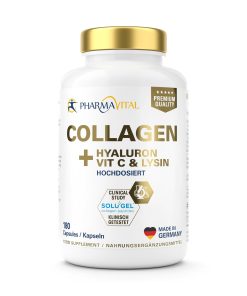 PHARMAVITAL Collagen + Hyaluron, Vitamin C & Lysin 180 kapsula