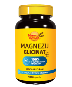NATURAL WEALTH Magnezij Glicinat + B6 100 kapsula