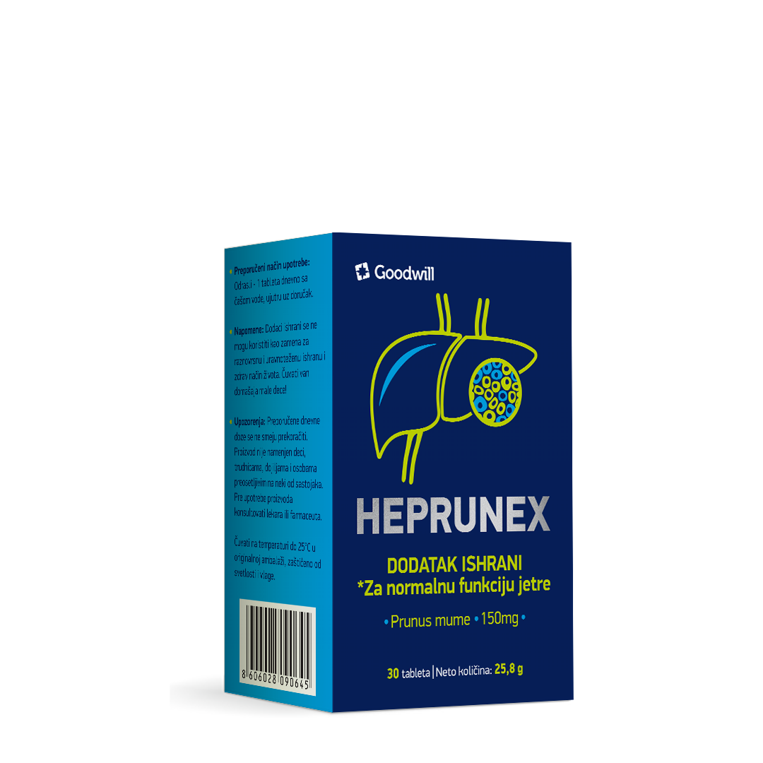 Heprunex tbl. 30x150mg Goodwill ( suhi ekstrakt ploda japanske kajsije )