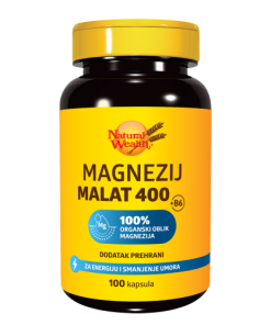 NATURAL WEALTH Magnezij malat 400 100 kapsula